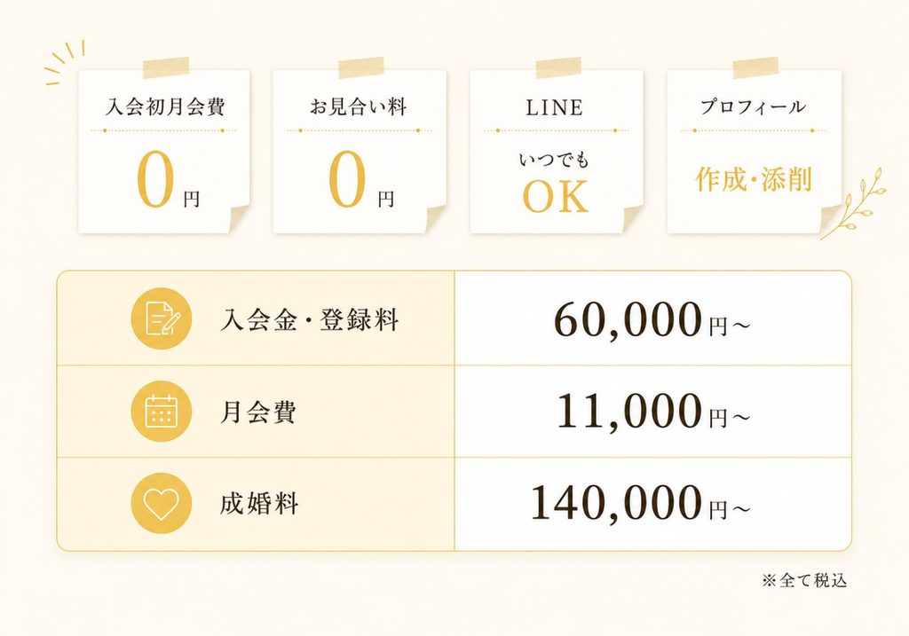そんなひろしの相談所の婚活料金プラン